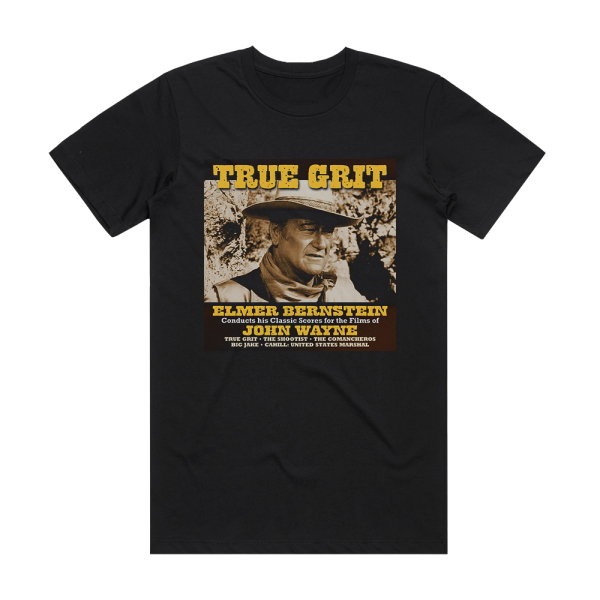 Elmer Bernstein True Grit Album Cover T-Shirt Black