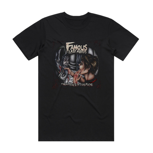 Famous Last Words Two Faced Charade Album Cover T-Shirt Black