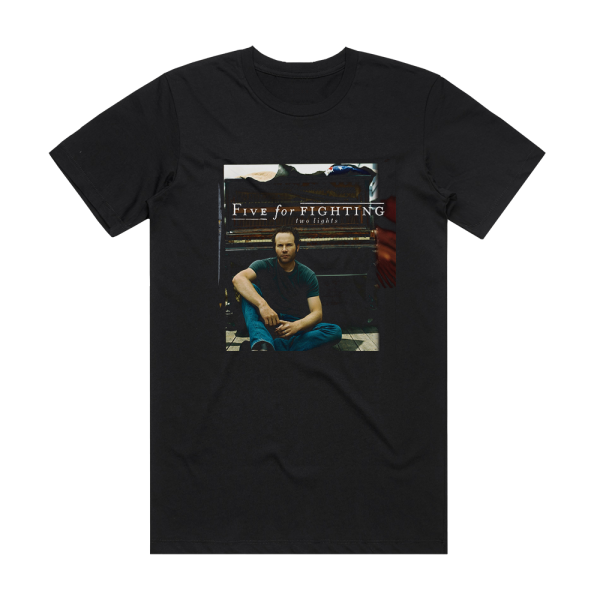 Five for Fighting Two Lights Album Cover T-Shirt Black