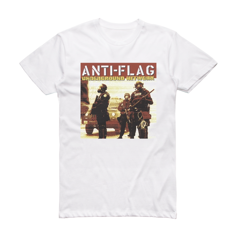 Anti‐Flag Underground Network Album Cover TShirt White – ALBUM COVER T