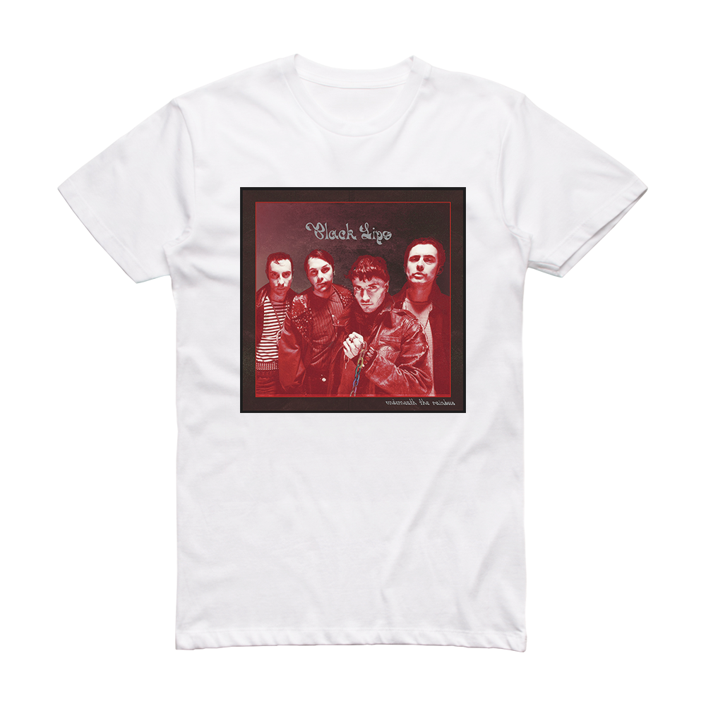 Black Lips Underneath The Rainbow Album Cover T Shirt White Album Cover T Shirts