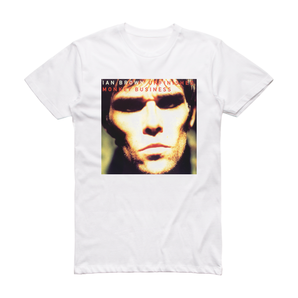 Ian Brown Unfinished Monkey Business Album Cover T-Shirt White