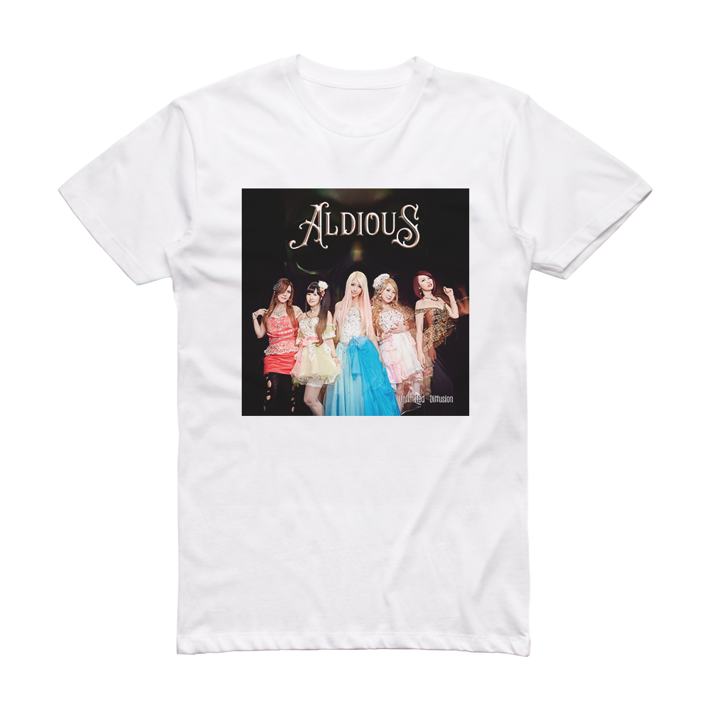 Aldious Unlimited Diffusion Album Cover T-Shirt White – ALBUM COVER T ...