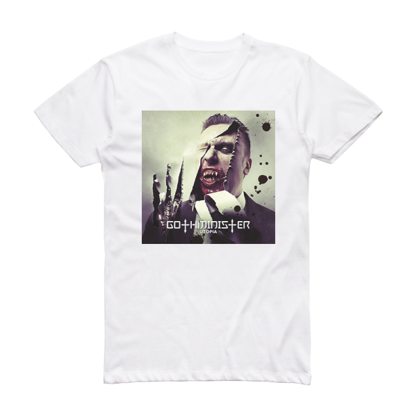 Gothminister Utopia Album Cover T-Shirt White