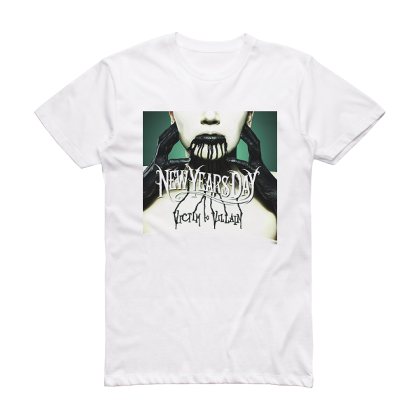 New Years Day Victim To Villain Album Cover T-Shirt White