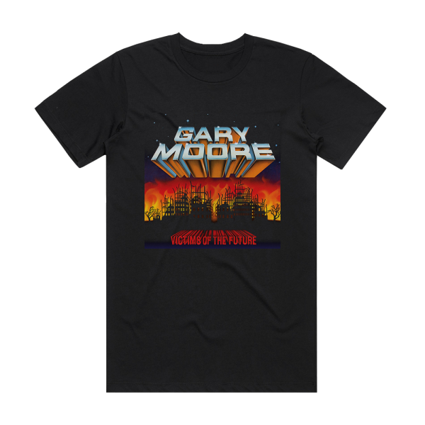 Gary Moore Victims Of The Future 1 Album Cover T-Shirt Black