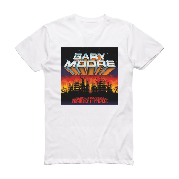 Gary Moore Victims Of The Future 1 Album Cover T-Shirt White