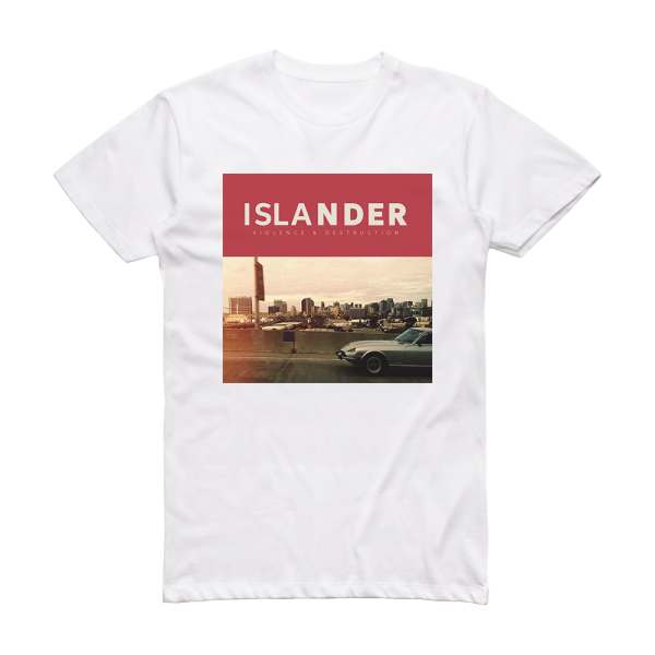 Islander Violence Destruction Album Cover T-Shirt White