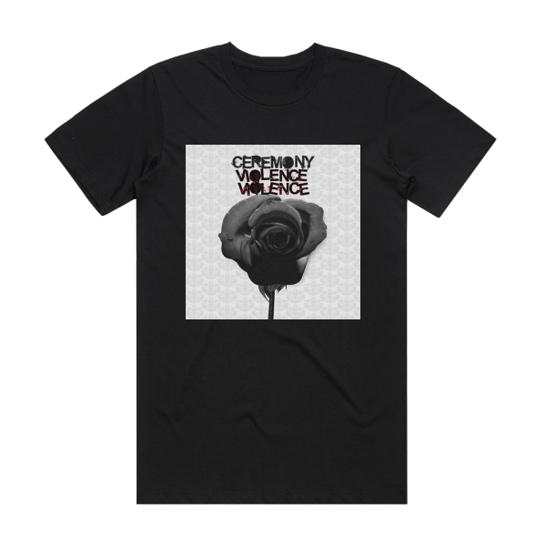 Ceremony Violence Violence Album Cover T-Shirt Black