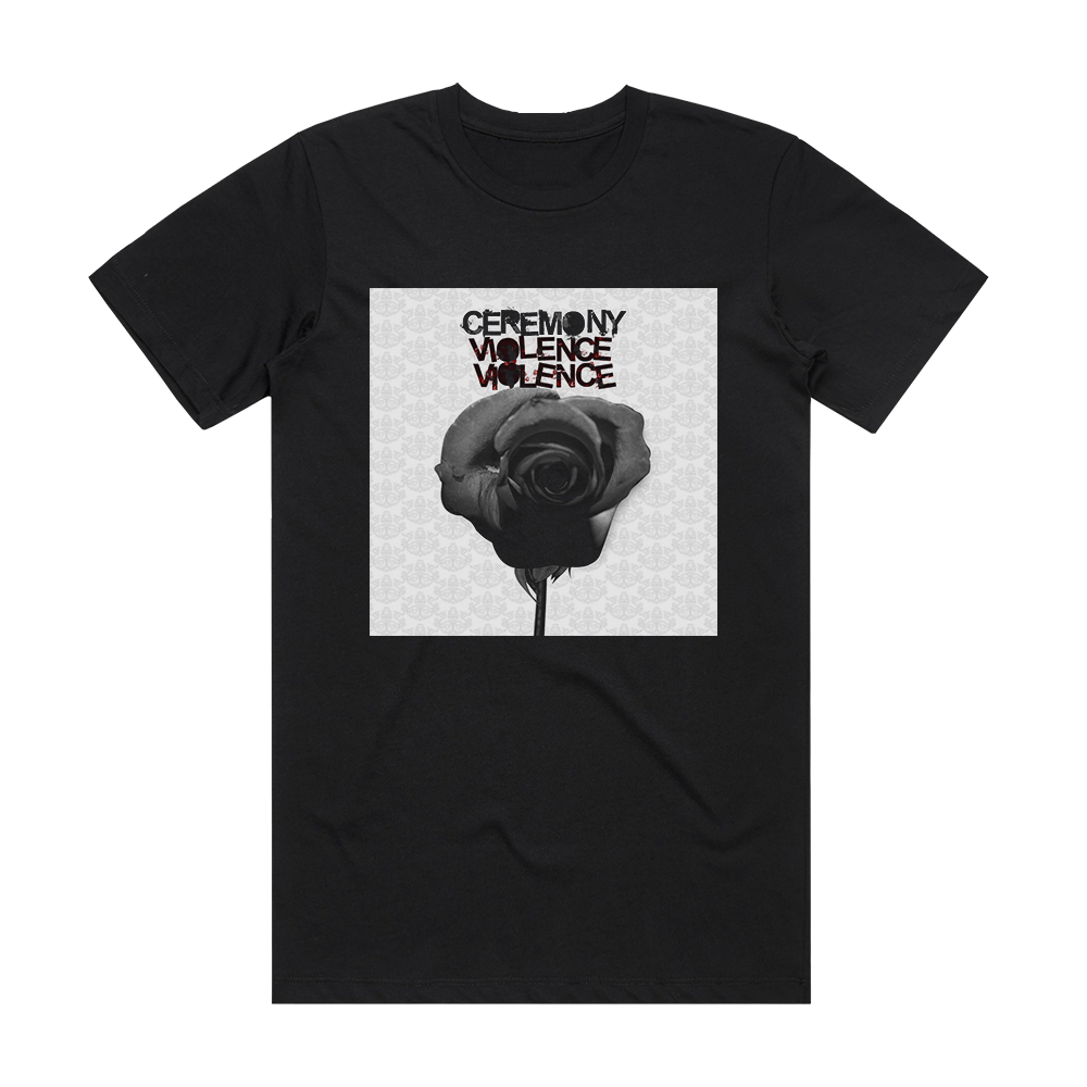 Ceremony Violence Violence Album Cover T-Shirt Black – ALBUM COVER T-SHIRTS