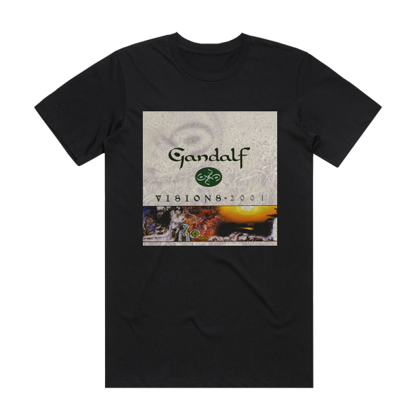 Gandalf Visions 2001 Album Cover T-Shirt Black