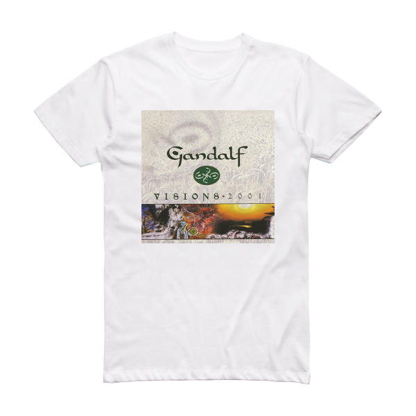 Gandalf Visions 2001 Album Cover T-Shirt White