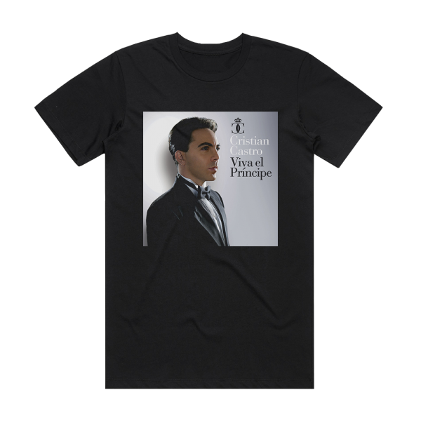 Cristian Castro Viva El Prncipe Album Cover T-Shirt Black