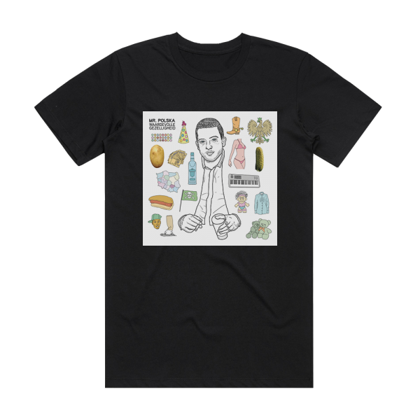 Mr Polska Waardevolle Gezelligheid Album Cover T-Shirt Black
