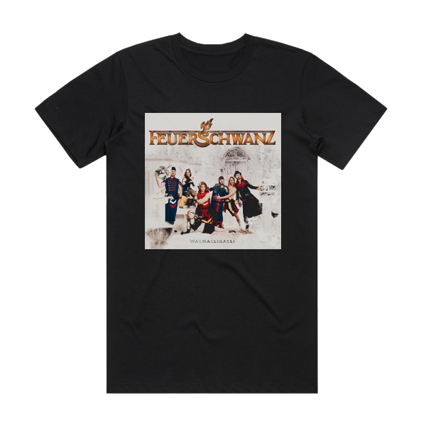 Feuerschwanz Walhalligalli Album Cover T-Shirt Black