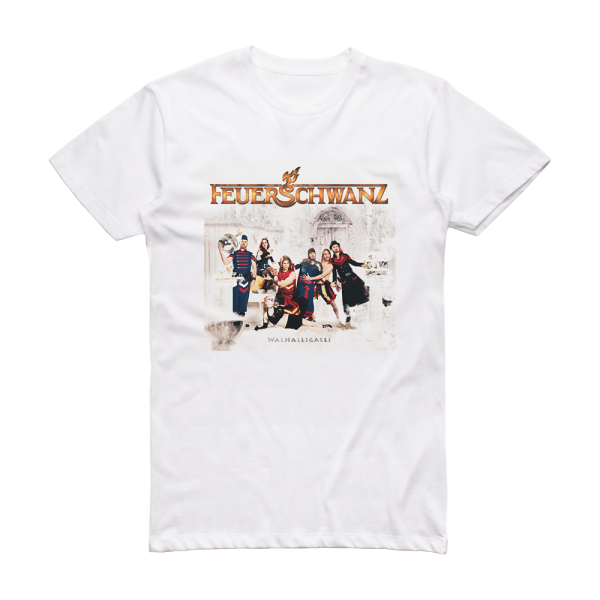 Feuerschwanz Walhalligalli Album Cover T-Shirt White