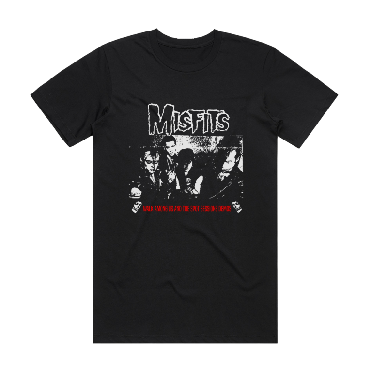 Misfits Walk Among Us And The Spot Sessions Demos Album Cover T Shirt Black Album Cover T Shirts 