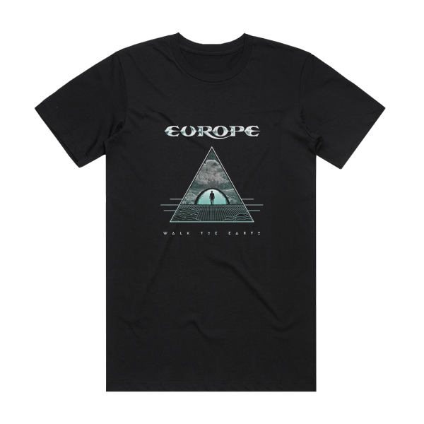 Europe Walk The Earth 1 Album Cover T-Shirt Black