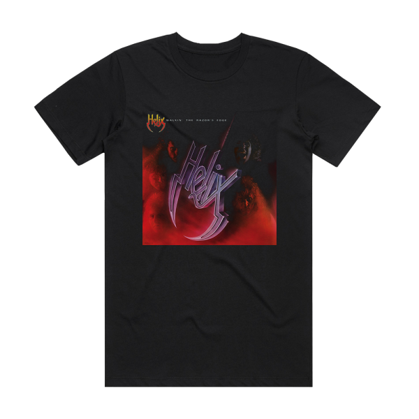 Helix Walkin The Razors Edge Album Cover T-Shirt Black