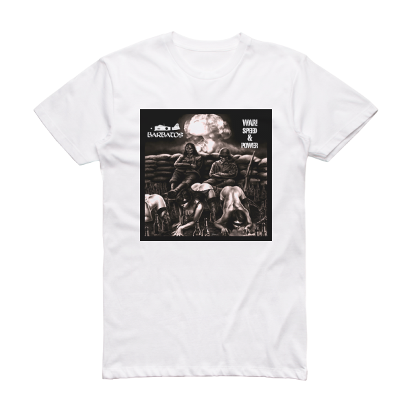 Barbatos War Speed And Power Album Cover T-Shirt White