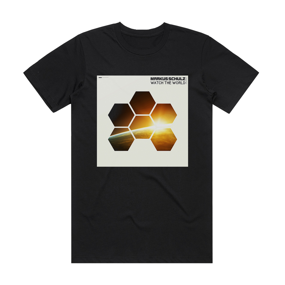 Markus Schulz Watch The World Album Cover T-Shirt Black