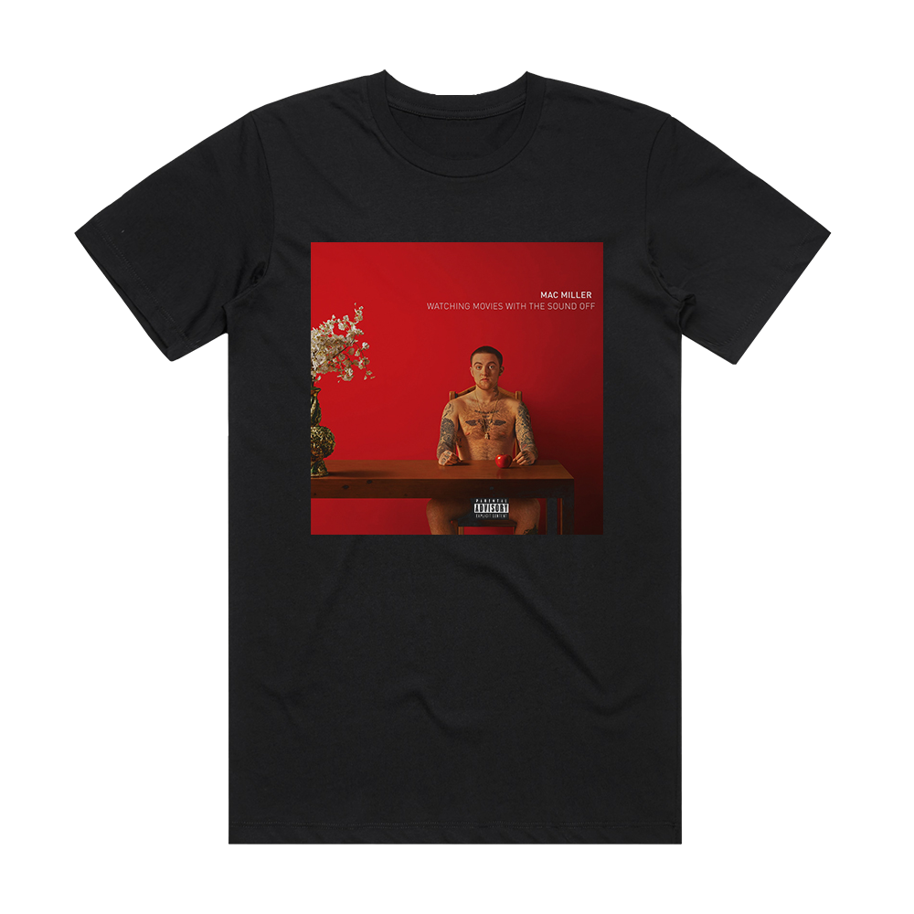 Mac Miller Watching Movies With The Sound Off 2 Album Cover TShirt Black ALBUM COVER TSHIRTS Mac Miller Watching Movies With The Sound Off 2 Album Cover TShirt Black ALBUM COVER TSHIRTS