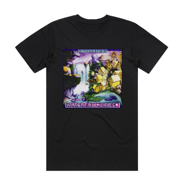 Ozric Tentacles Waterfall Cities Album Cover T-Shirt Black