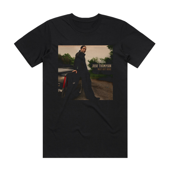 Josh Thompson Way Out Here Album Cover T-Shirt Black