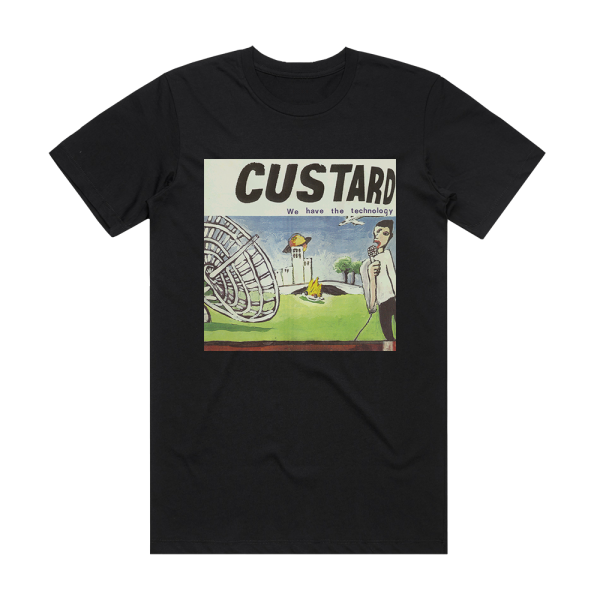 Custard We Have The Technology Album Cover T-Shirt Black