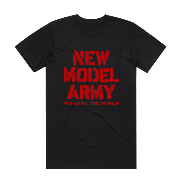 New Model Army We Love The World Album Cover T-Shirt Black