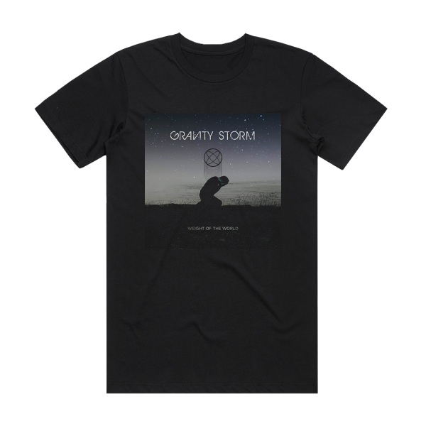 Gravity Storm Weight Of The World Album Cover T-Shirt Black