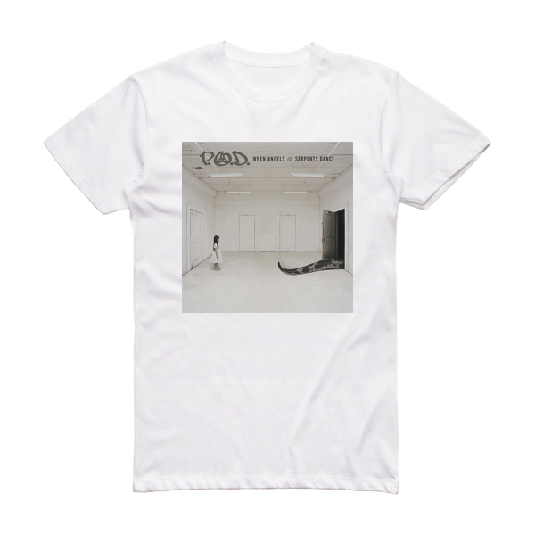 P O D When Angels Serpents Dance Album Cover T-Shirt White