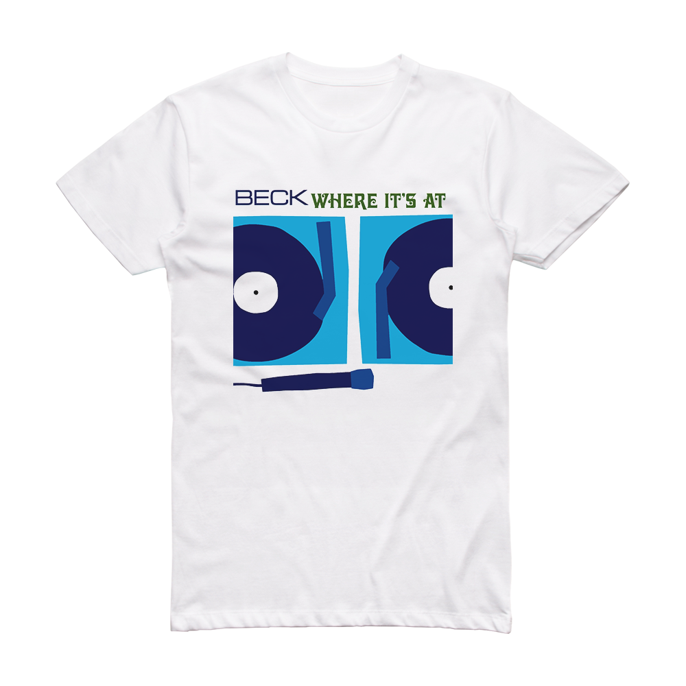 Beck Where Its At Album Cover T-Shirt White – ALBUM COVER T-SHIRTS