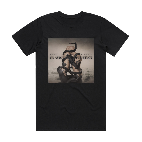 In Strict Confidence Where Sun And Moon Unite Album Cover T-Shirt Black