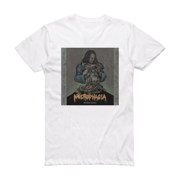 Necrophagia Whiteworm Cathedral 2 Album Cover T-Shirt White