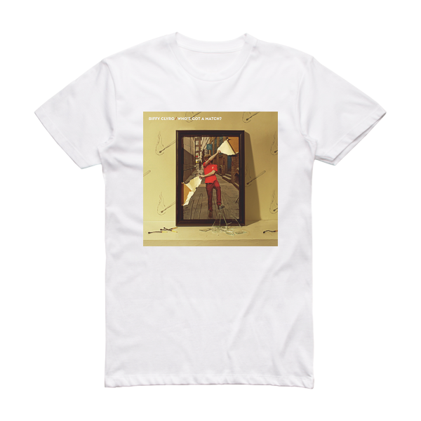 Biffy Clyro Whos Got A Match Album Cover T-Shirt White