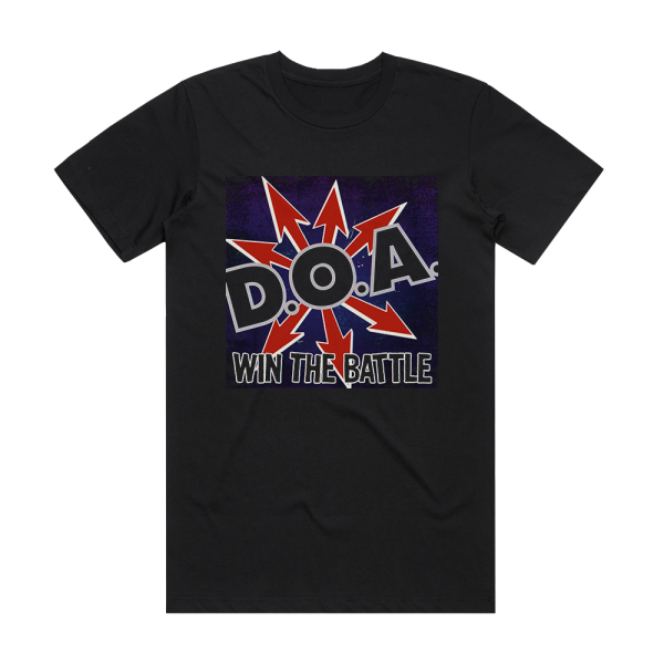 D O A Win The Battle Album Cover T-Shirt Black