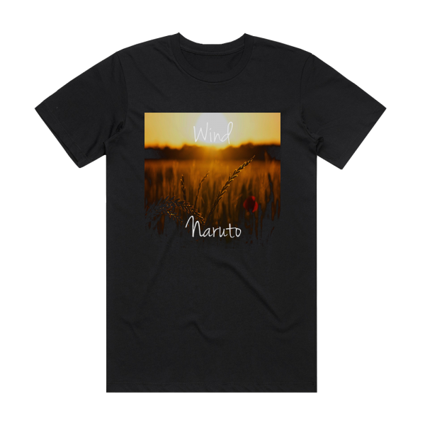 Jonathan Parecki Wind From Naruto Album Cover T-Shirt Black