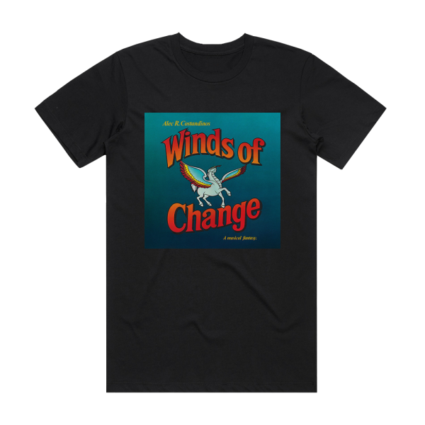 Alec R Costandinos Winds Of Change  A Musical Fantasy Album Cover T-Shirt Black
