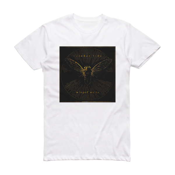 October Tide Winged Waltz Album Cover T-Shirt White