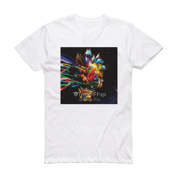 LArc~en~Ciel Wings Flap Album Cover T-Shirt White