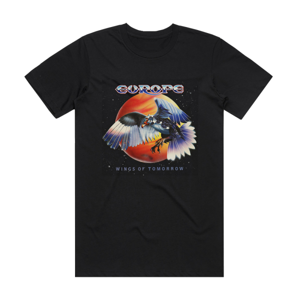 Europe Wings Of Tomorrow Album Cover T-Shirt Black