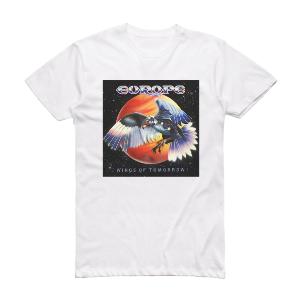 Europe Wings Of Tomorrow Album Cover T-Shirt White