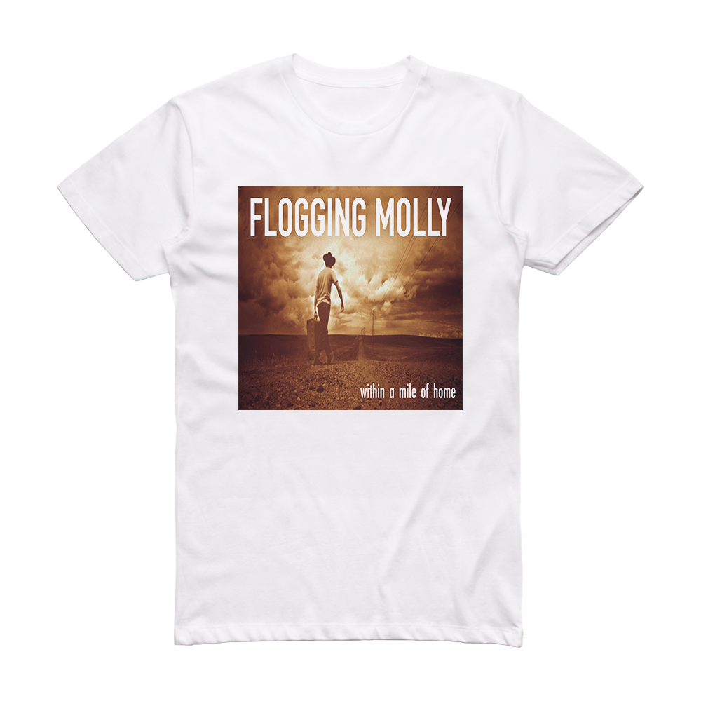 Album　T-Shirt　A　COVER　Flogging　Mile　Within　Home　Of　ALBUM　White　–　Cover　Molly　T-SHIRTS