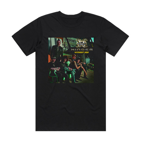 Hinder Without You 1 Album Cover T-Shirt Black