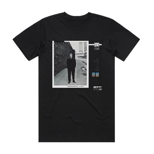Black Wonderful Life Album Cover T-Shirt Black