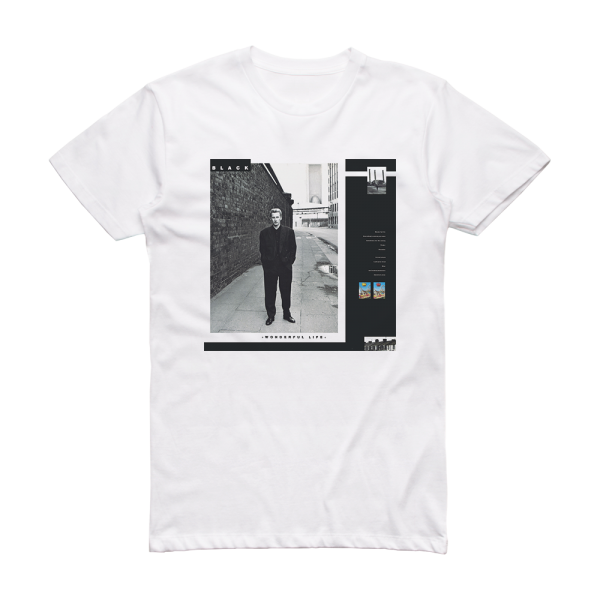 Black Wonderful Life Album Cover T-Shirt White