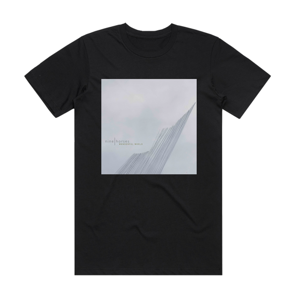 Nine Horses Wonderful World Album Cover T-Shirt Black