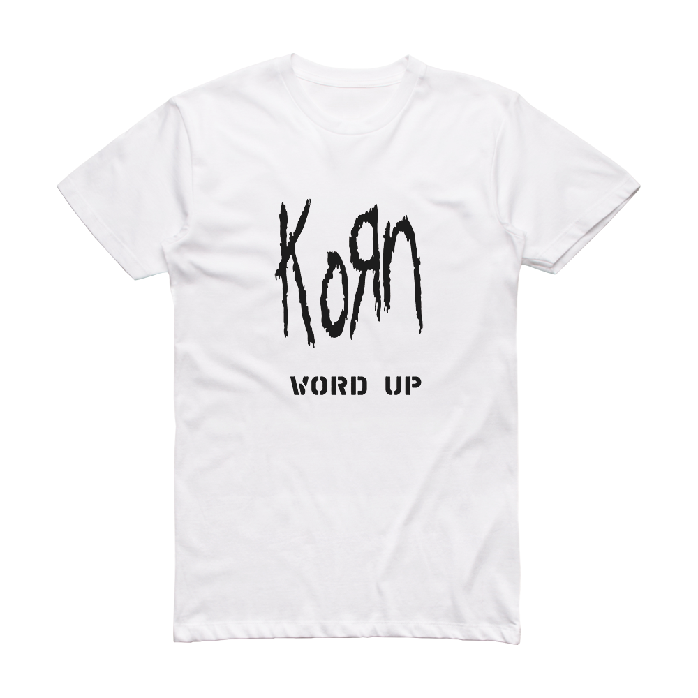 Korn Word Up 2 Album Cover T-Shirt White – ALBUM COVER T-SHIRTS