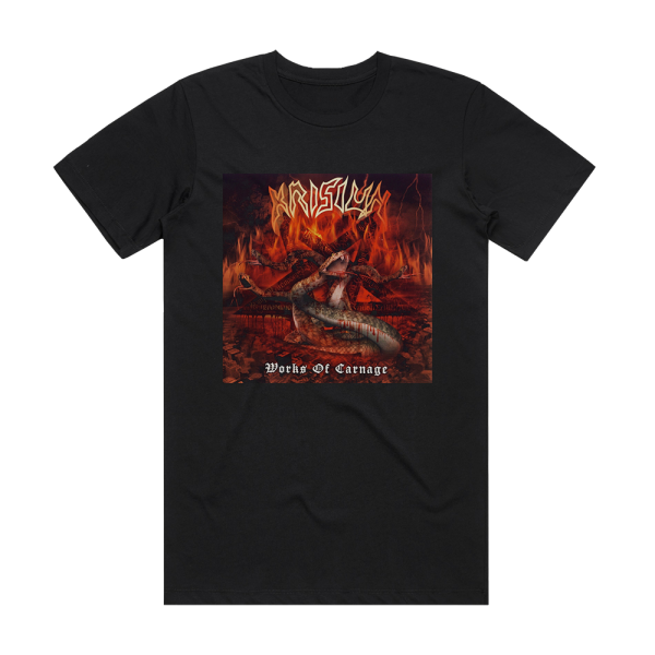 Krisiun Works Of Carnage Album Cover T-Shirt Black